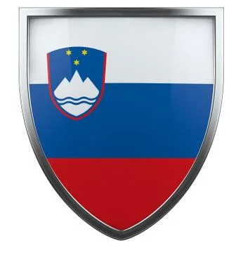 Slovenia flag Stock Illustration