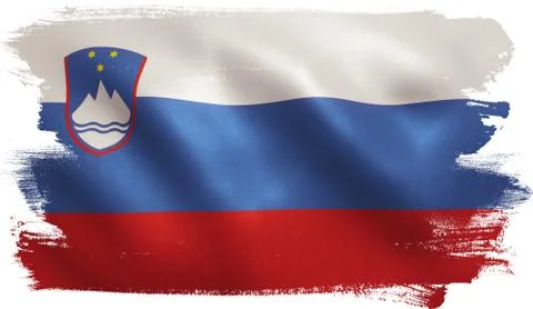 Slovenia Flag Stock Illustration