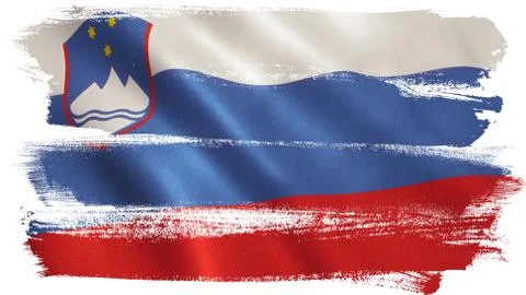 Slovenia Flag Stock Illustration