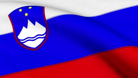 Slovenia Flag Loop Background Stock Footage 250225108