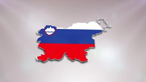 Slovenia Flag on Map Stock Footage 277947771