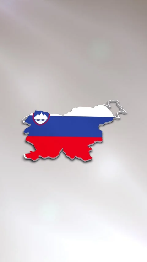 Slovenia Flag on Map Stock Footage 278212328