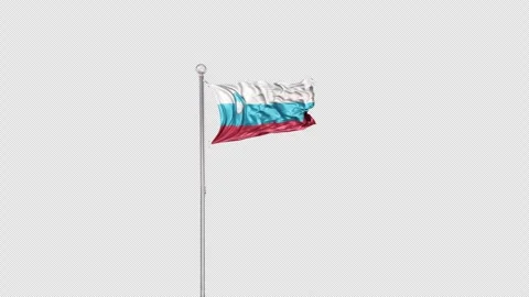 Slovenia   Flag Pole  Animation Include Alpha 3D Rendering Stock-Footage 283009980