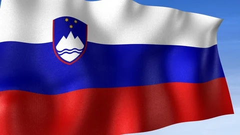 Slovenia Flag - Set of 3 Angles with Masks [3WaveSeries] Stock Footage 102771381