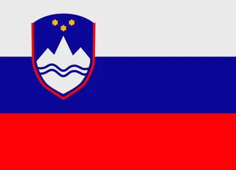 Slovenia flag vector Illustrazione stock