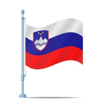 Slovenia flag vector Ilustración de archivo