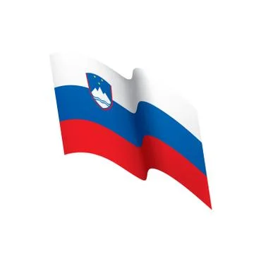 Slovenia flag, vector illustration Stock Illustration