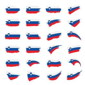 Slovenia flag, vector illustration Stock Illustration