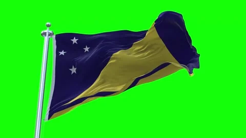 Slovenia Flag Waving in Loopable and Textured green screen background Stock Footage 296875900