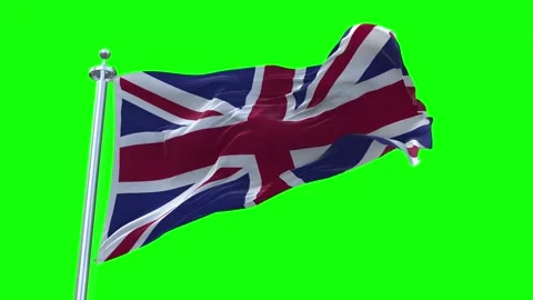 Slovenia Flag Waving in Loopable and Textured green screen background Stock Footage 296875974