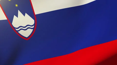 Slovenia flag waving in the wind. Looping sun rises style.  Animation loop Stock Footage 47983577