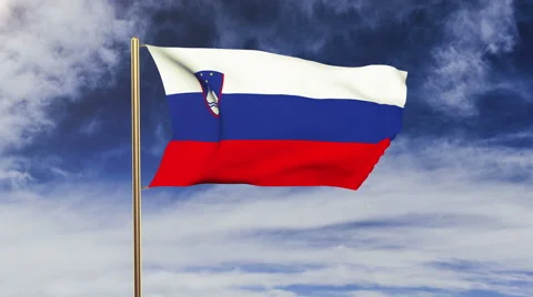 Slovenia flag waving in the wind. Looping sun rises style.  Animation loop Stock Footage 47983741