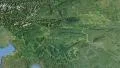 Slovenia, glide over the map, outlined 4k or 4k+ Resolution