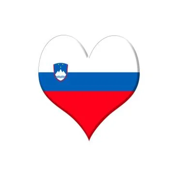 Slovenia heart. Stock Illustration