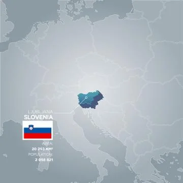 Slovenia information map. Stock Illustration