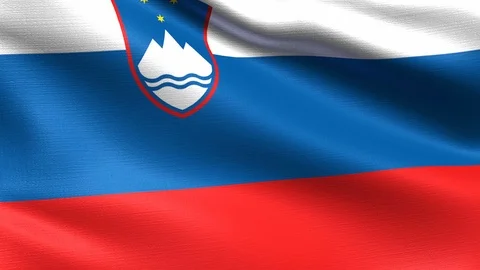 Slovenia Looping Flag 4K Vídeos de archivo 107884531