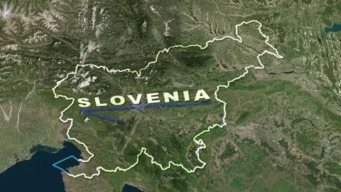 Slovenia Map Animation Stock Footage 273877279