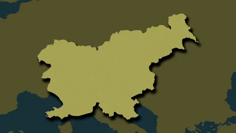 Slovenia map - extract. Shadow. Pattern. Stock Footage 241693466