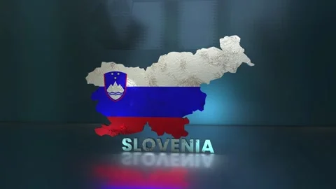 Slovenia Map Stock Footage 283073176
