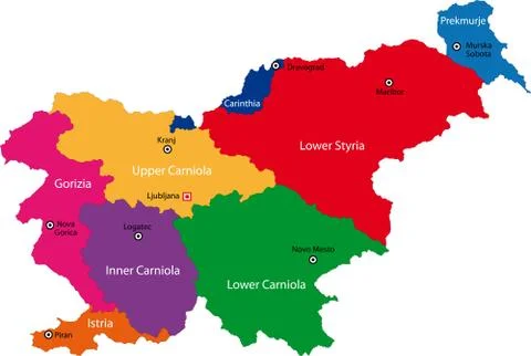 Slovenia map Stock Illustration