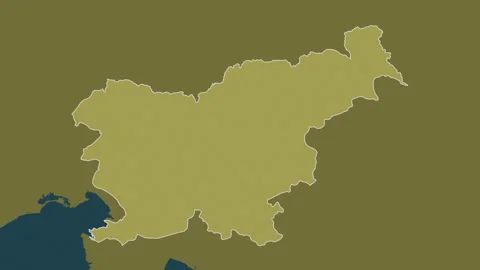 Slovenia map - solid. Border. Pattern. Stock Footage 273396805