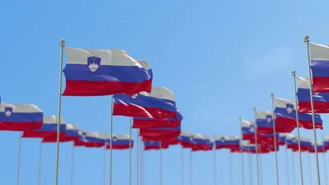 Slovenia Row Of Flags Animation Stock-Footage 148794588