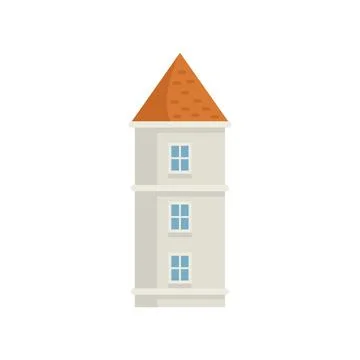 Slovenia tower icon flat vector. Travel slovenia Ilustración de archivo