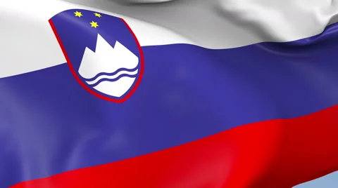 Slovenia Waving Flag Background Loop Stock Footage 64221270