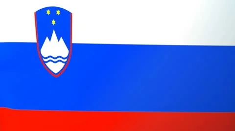 Slovenia Waving Flag Stock Footage 10762533