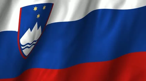 Slovenia Waving Flag Stock Footage 12360147