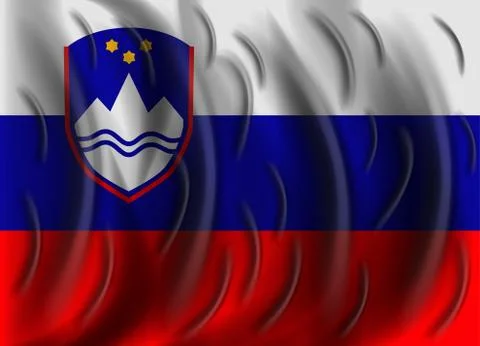 Slovenia wind flag Stock Illustration