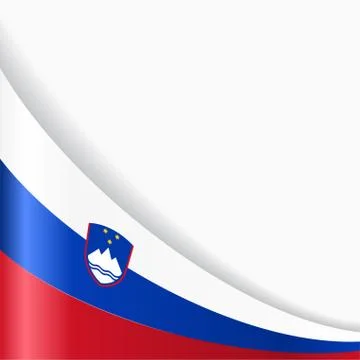 Slovenian flag background. Vector illustration. Stock Illustration
