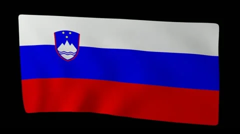 Slovenian Flag Far Stock-Footage 12253151