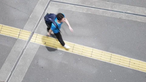 Slow 4K Commuter Crowd Walking . Stock Footage 245473326