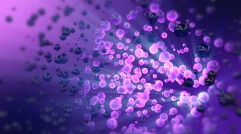 Slow Abstract Movement Glossy Spheres Stock Footage 64017286