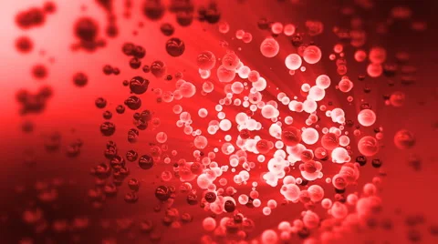 Slow Abstract Movement Red Glossy Spheres Stock Footage 64547058