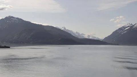 Slow Alaska from Ship to Mountians Stock Footage 77737036