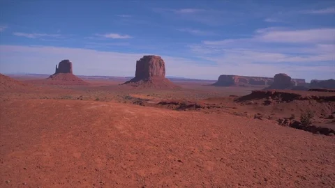 Slow and Dramatic Tracking Shot of Monument Valley Stock Footage 83250059
