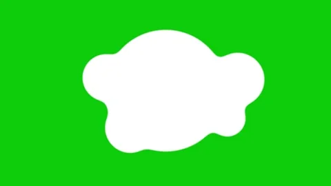 Slow and Smooth Circle Liquid Animation on Green Background Stock Footage 245091098