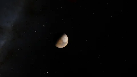 Slow approaching Mars Stock Footage 122902253