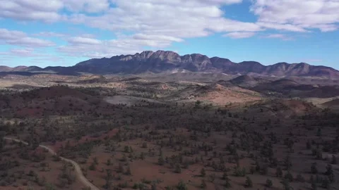 Slow to Arkaba Hills drone Stock Footage 143445763