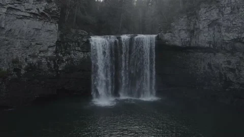 Slow Back Up From Waterfall Video stock 148514838