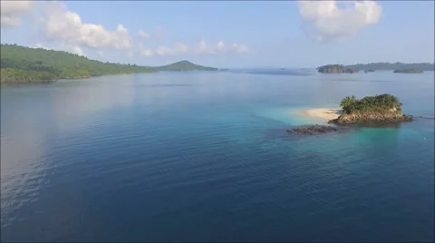 Slow beautiful passage over beautiful island. Stock Footage 65343712