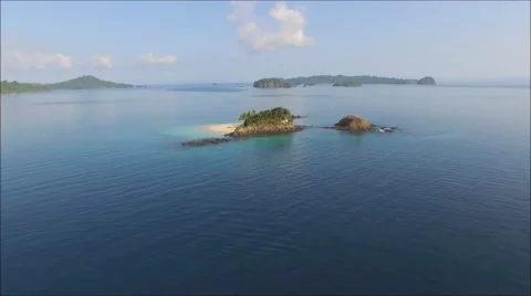 Slow beautiful passage over beautiful island. Stock Footage 65343917