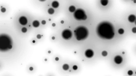 Slow Black White Dynamic Particles Cluster Abstract Motion Background Loop Stock Footage 100602490