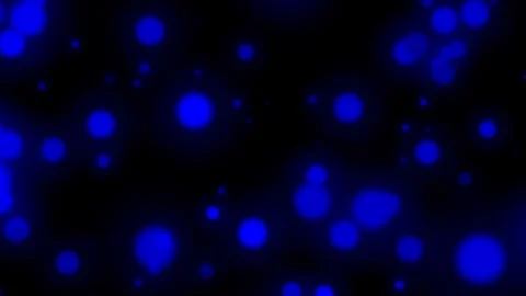 Slow Blue Dark Dynamic Particles Cluster Abstract Motion Background Loop Stock Footage 100600527