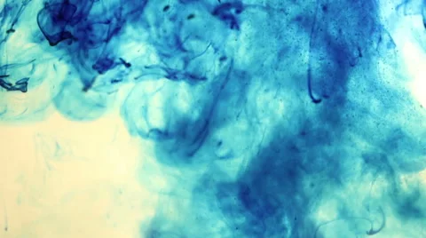 Slow Blue Ink Drop Background Video stock 64739999