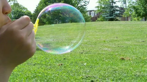 Slow bubble making 스톡 동영상 450883