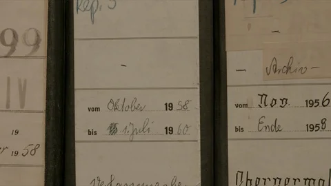 Slow camera movement via folders and archive files. Stock-Footage 95444482