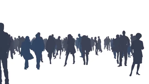 Slow camera panning or walking around in the crowd of people Stock Footage 132671754